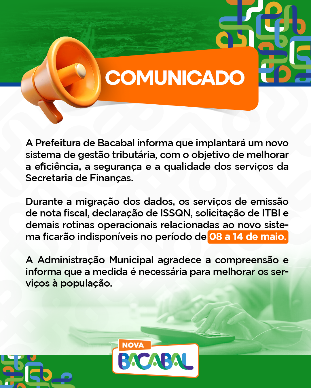 Prefeitura de Bacabal implanta novo sistema tributário para modernizar serviços da Secretaria de Finanças